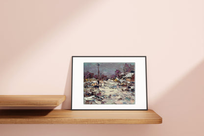 Oil painting Frosty day