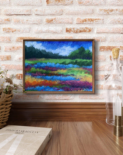 Oil painting Fields of flowers V. Zadorozhnya