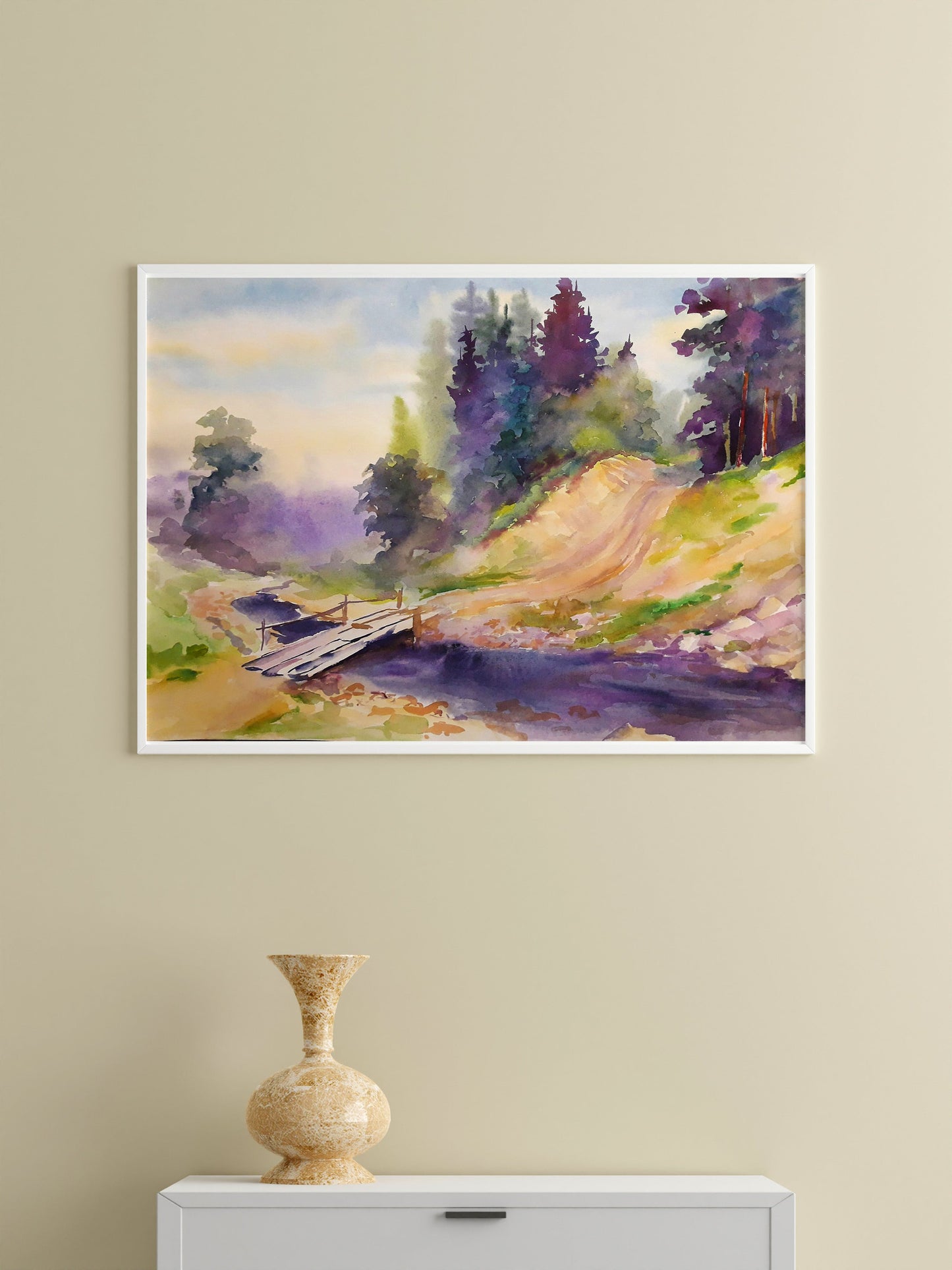 Watercolor painting Bridge Serdyuk Boris Petrovich №SERB 680