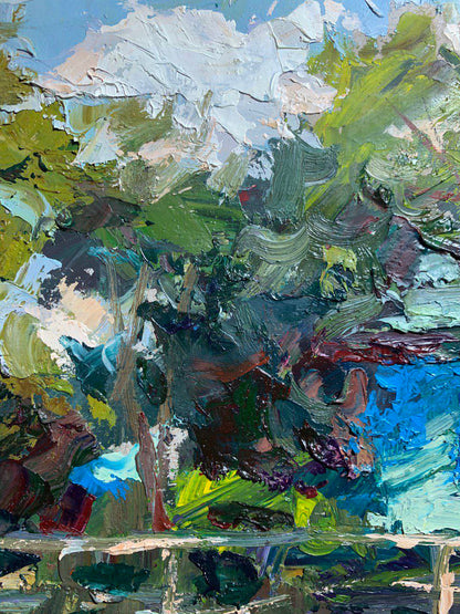 Noon is depicted in Alexander Nikolaevich Cherednichenko's oil painting