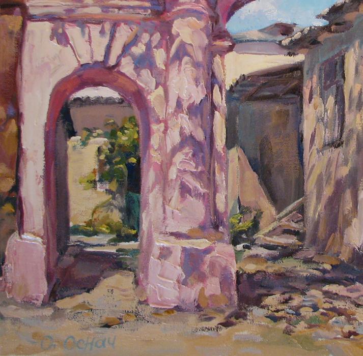 Oil painting City Architecture