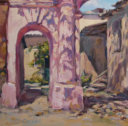 Oil painting City Architecture