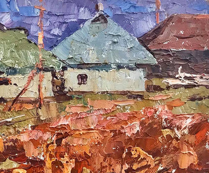 Village landscape Art Autumn Landscape 