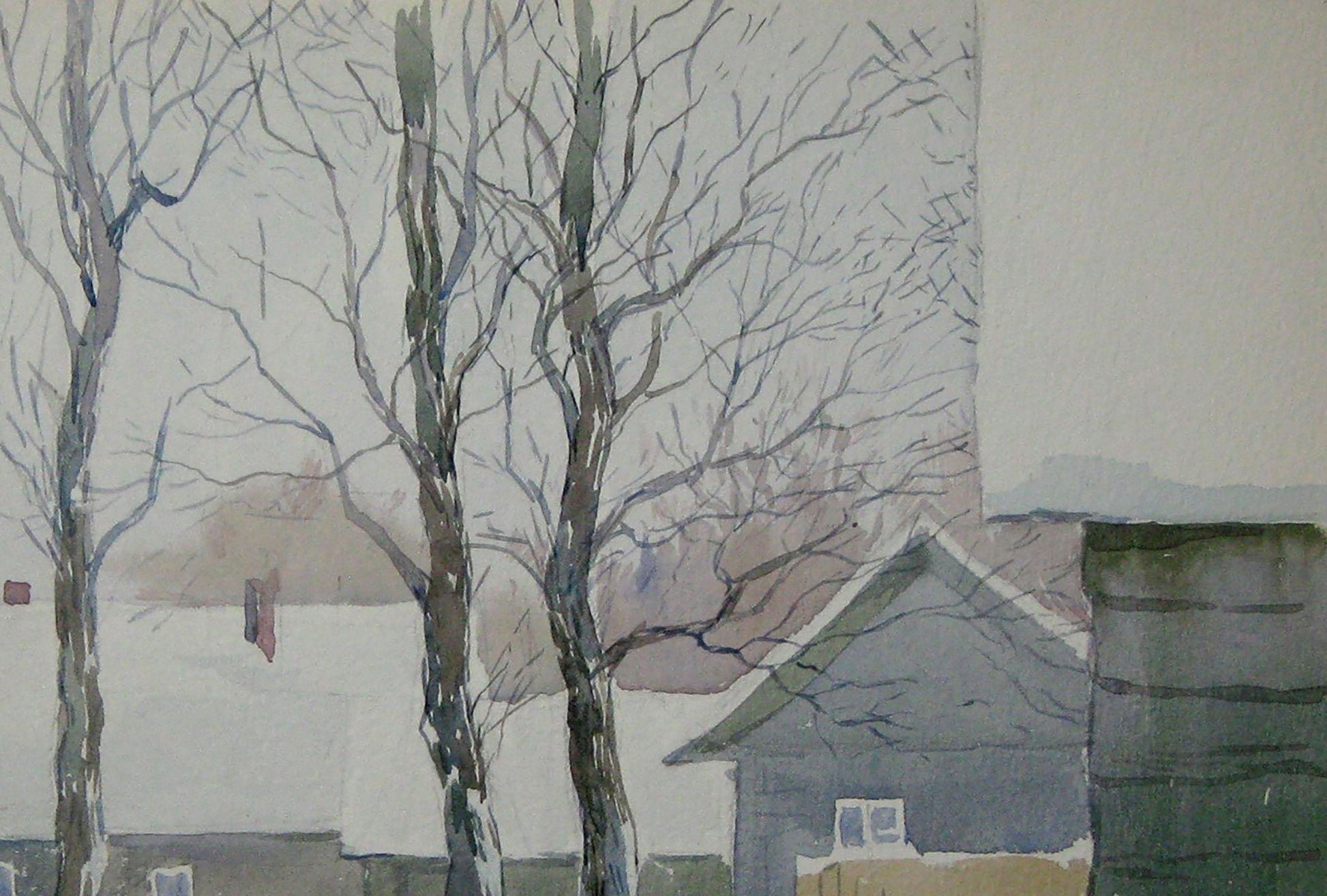 Winter Village landscape 