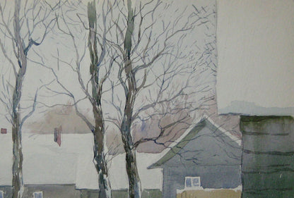 Winter Village landscape 