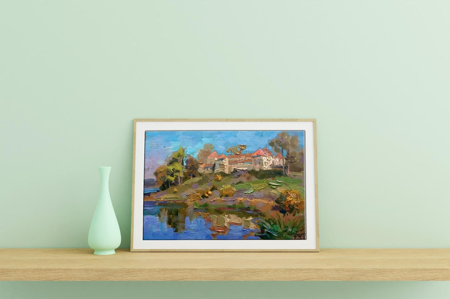 Oil painting Panorama of the castle Batrakov Vladimir Grigorievich