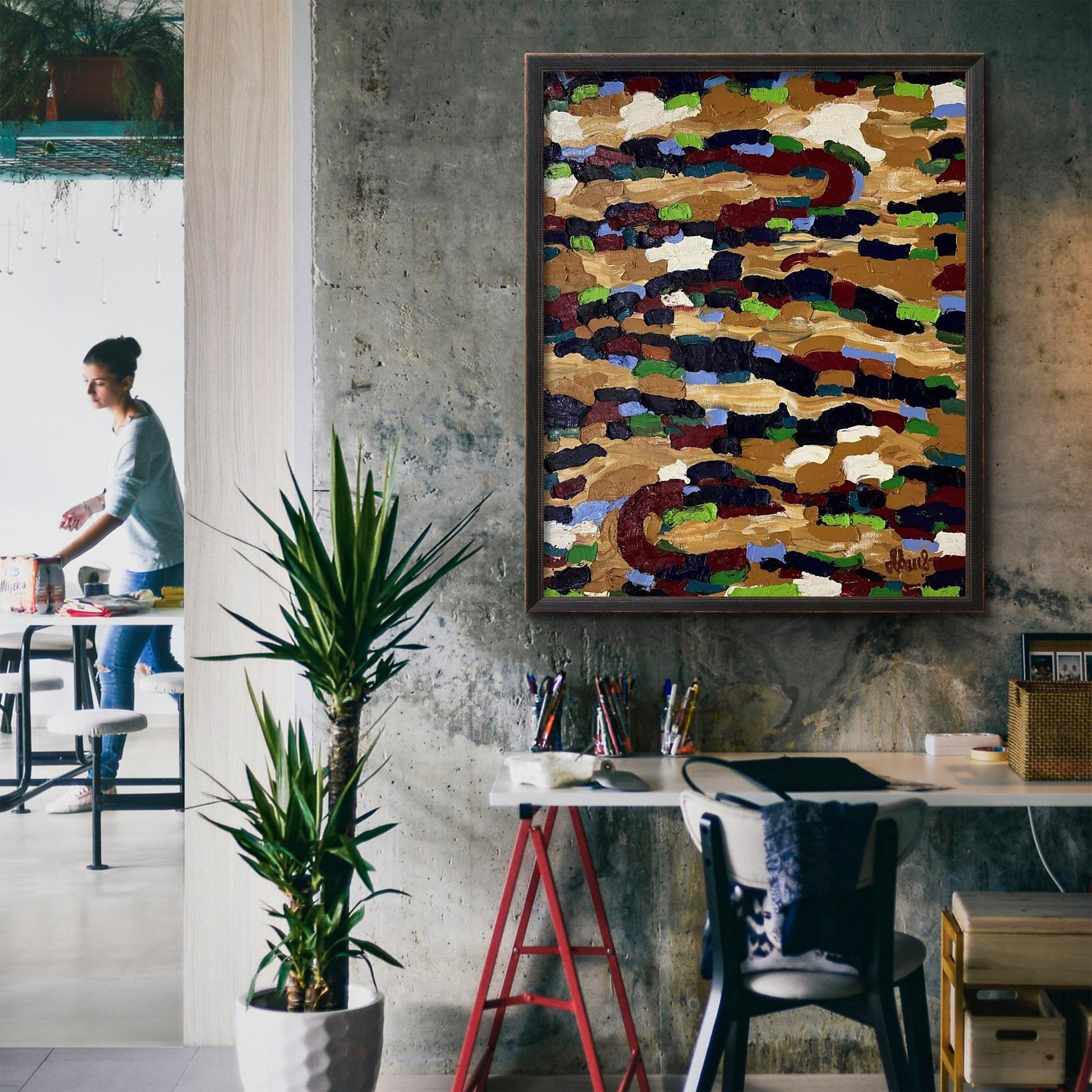 Oil painting Nature Landscape  abstraction Oleksiy Dakhnenko