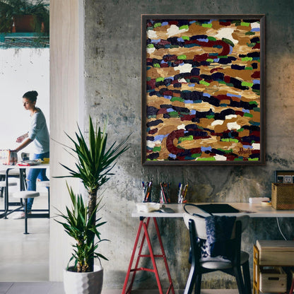 Oil painting Nature Landscape  abstraction Oleksiy Dakhnenko