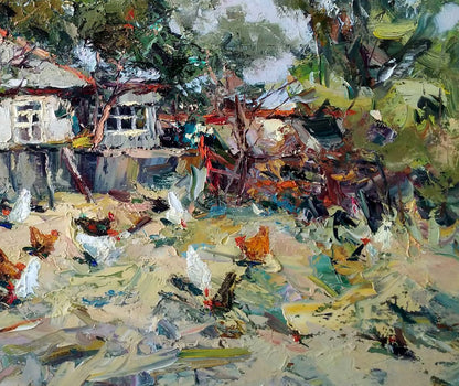 Oil painting Country house