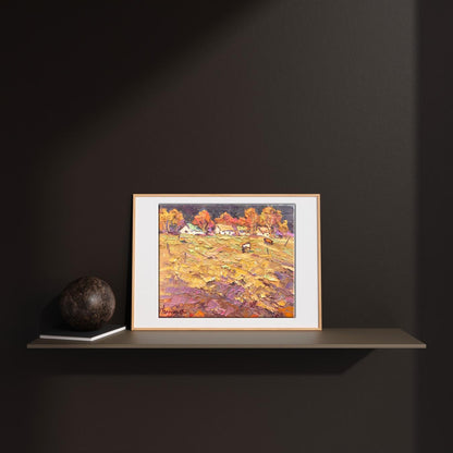 Oil painting  pasture 