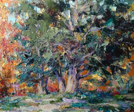 Oil painting Autumn day