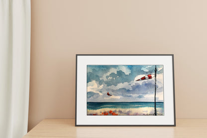 Watercolor painting On a spit Svetlana Gramm