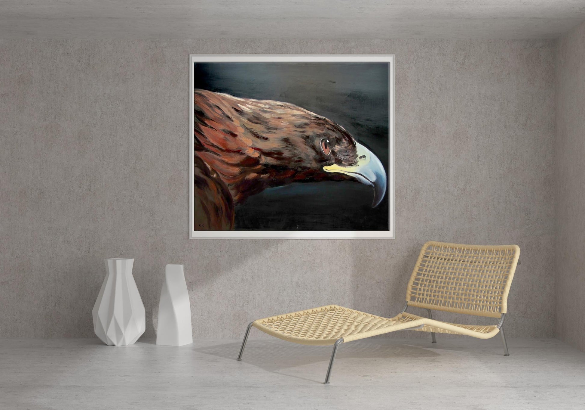 Oil painting depicting an "Eagle" by Igor Konovalov