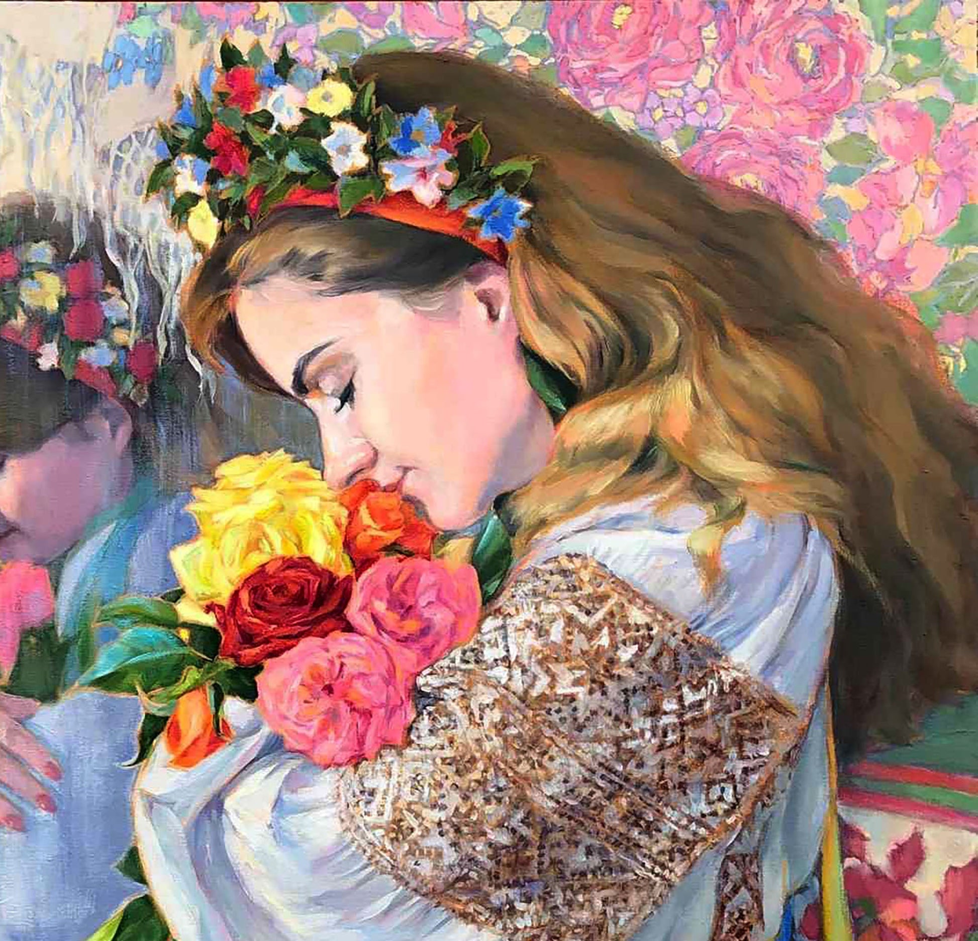 Oil painting Woman portrait Osnach Olesia