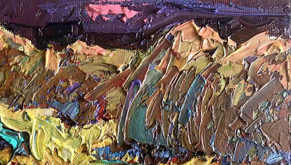 Oil Painting Nature Landscape Village landscape Art 