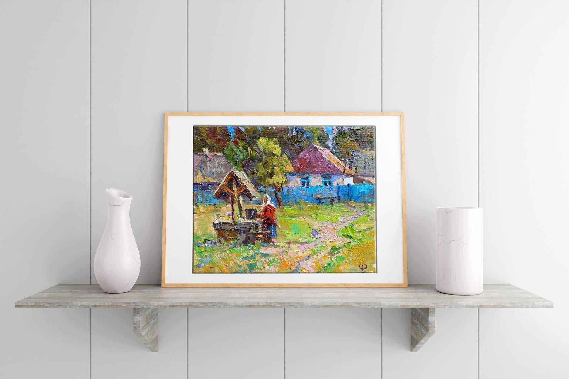 Near the Well depicted in oil by Oksana Ivanyuk