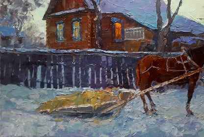 Oil painting The village of Gremyach Serdyuk Boris Petrovich