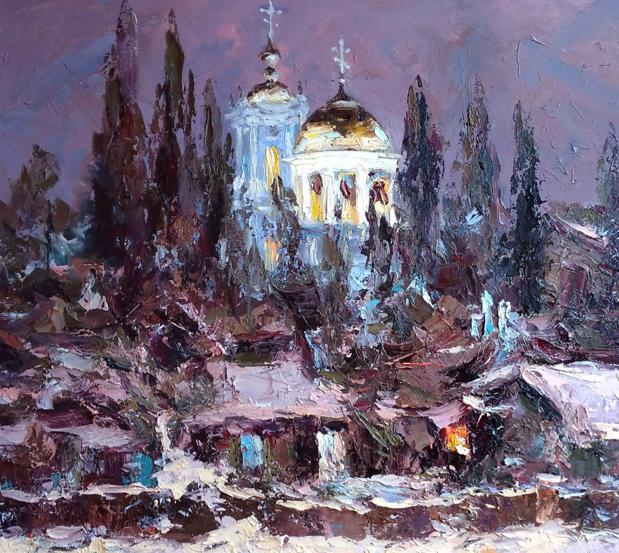 Oil painting Cityscape