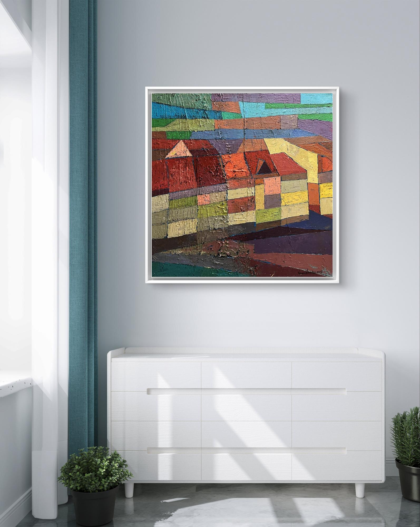 Oil painting Abstract City Serhiy Kovalev