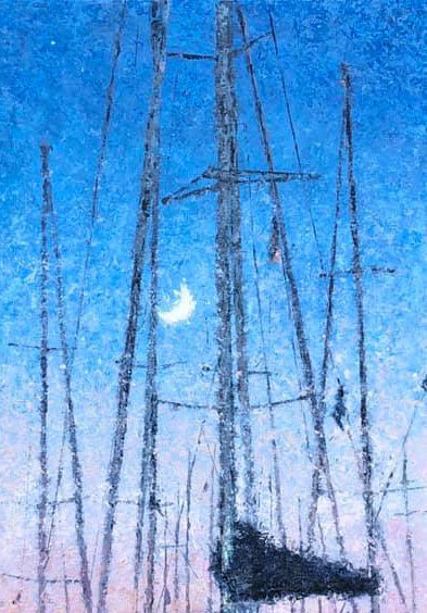 Oil painting Evening Seascape Osnach Olesia