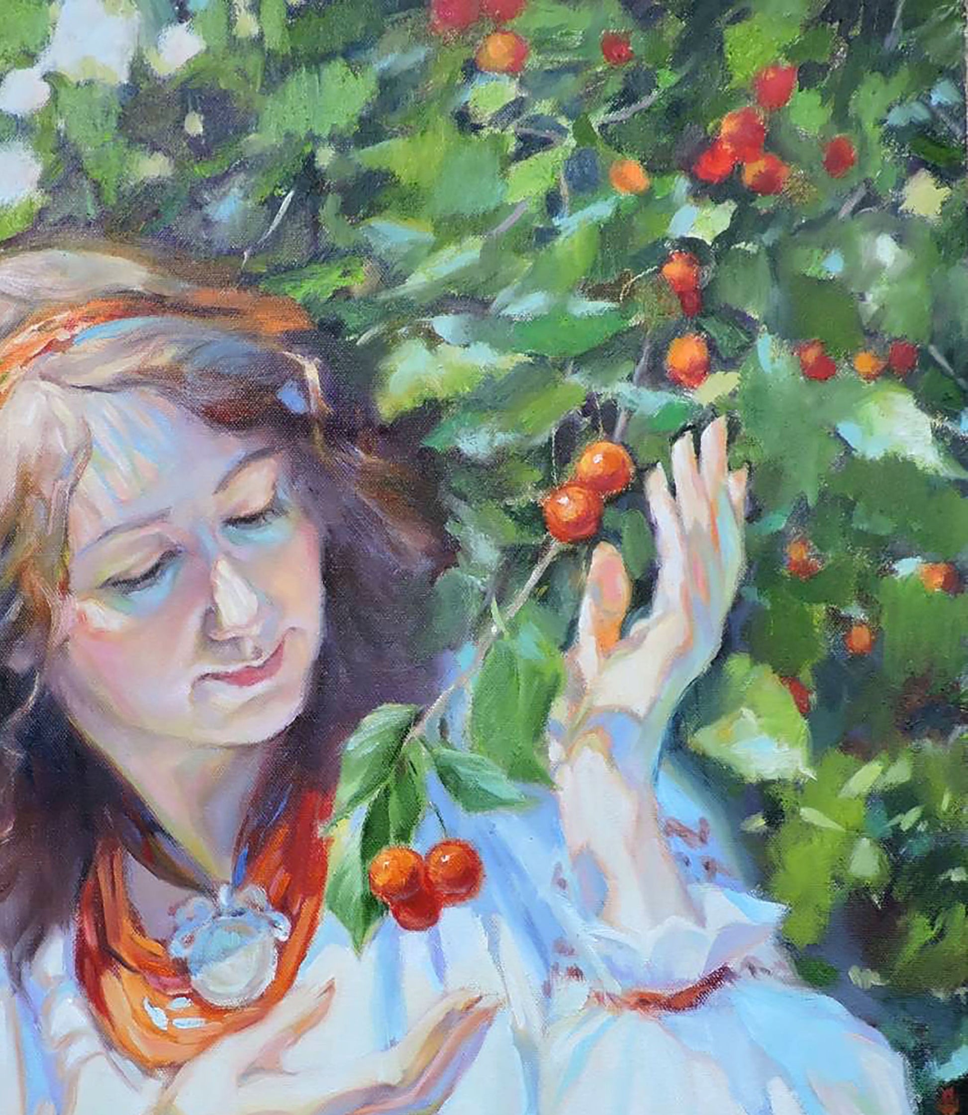 Oil painting Woman portrait Osnach Olesia