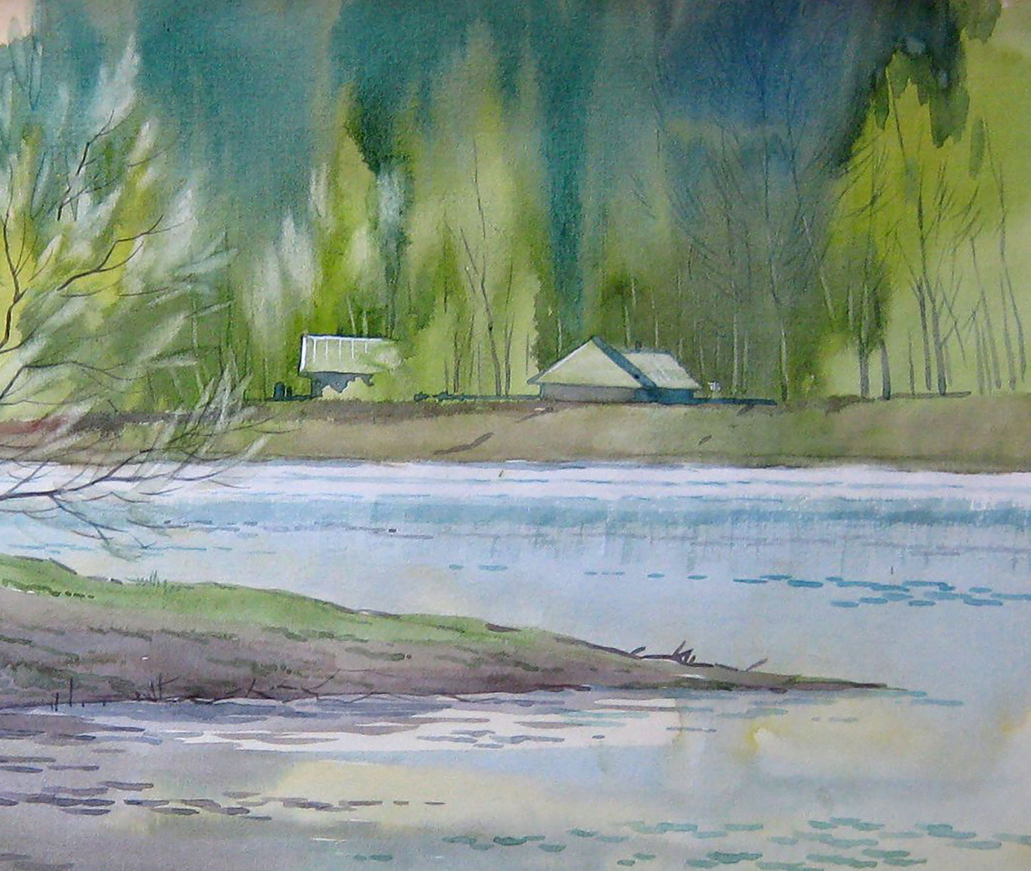 The essence of spring is depicted in Valery Savenets' watercolor painting