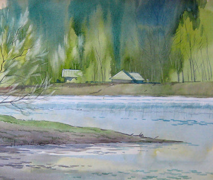 The essence of spring is depicted in Valery Savenets' watercolor painting