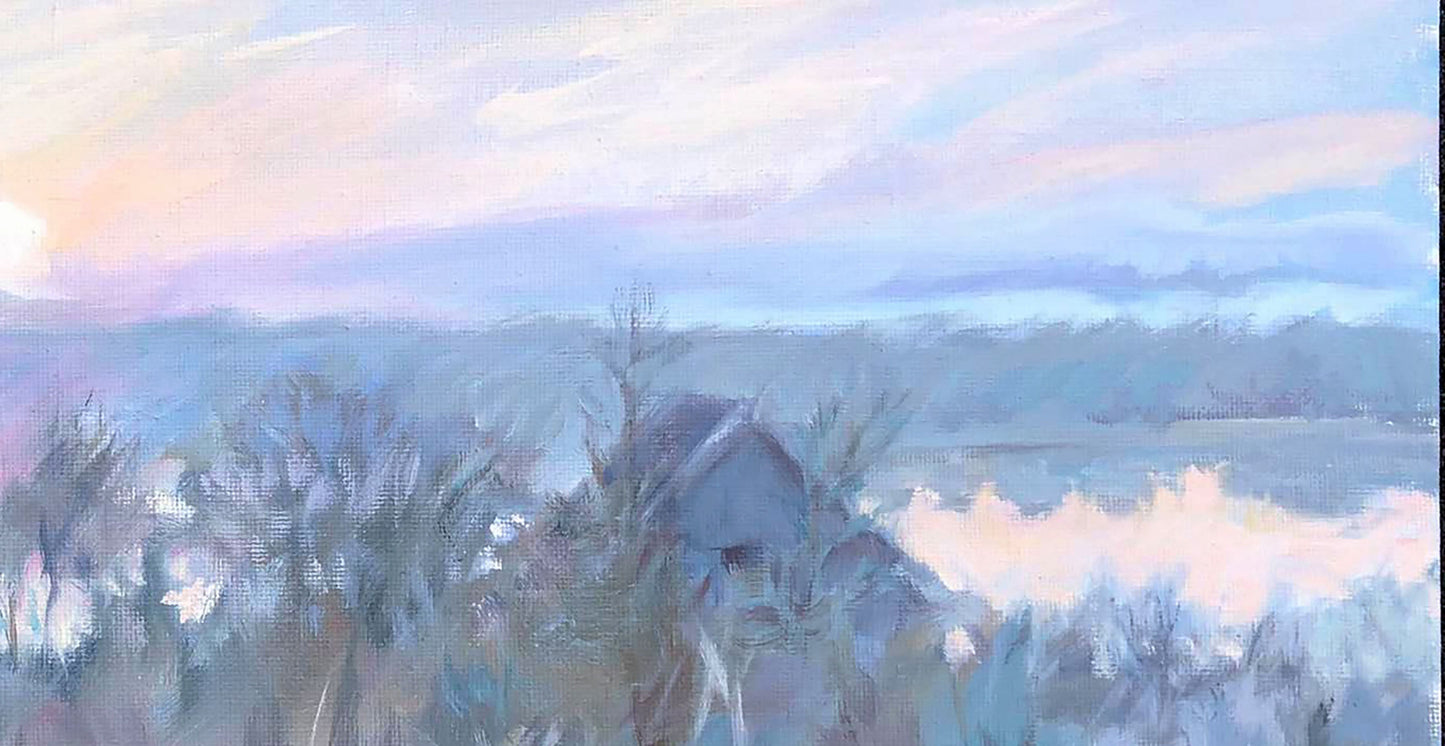 Oil painting Forest Nature Landscape  Osnach Olesia