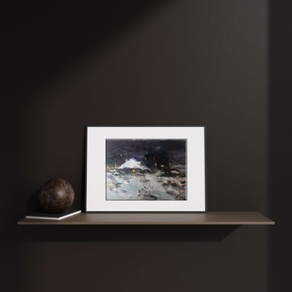Oil painting Lonely house
