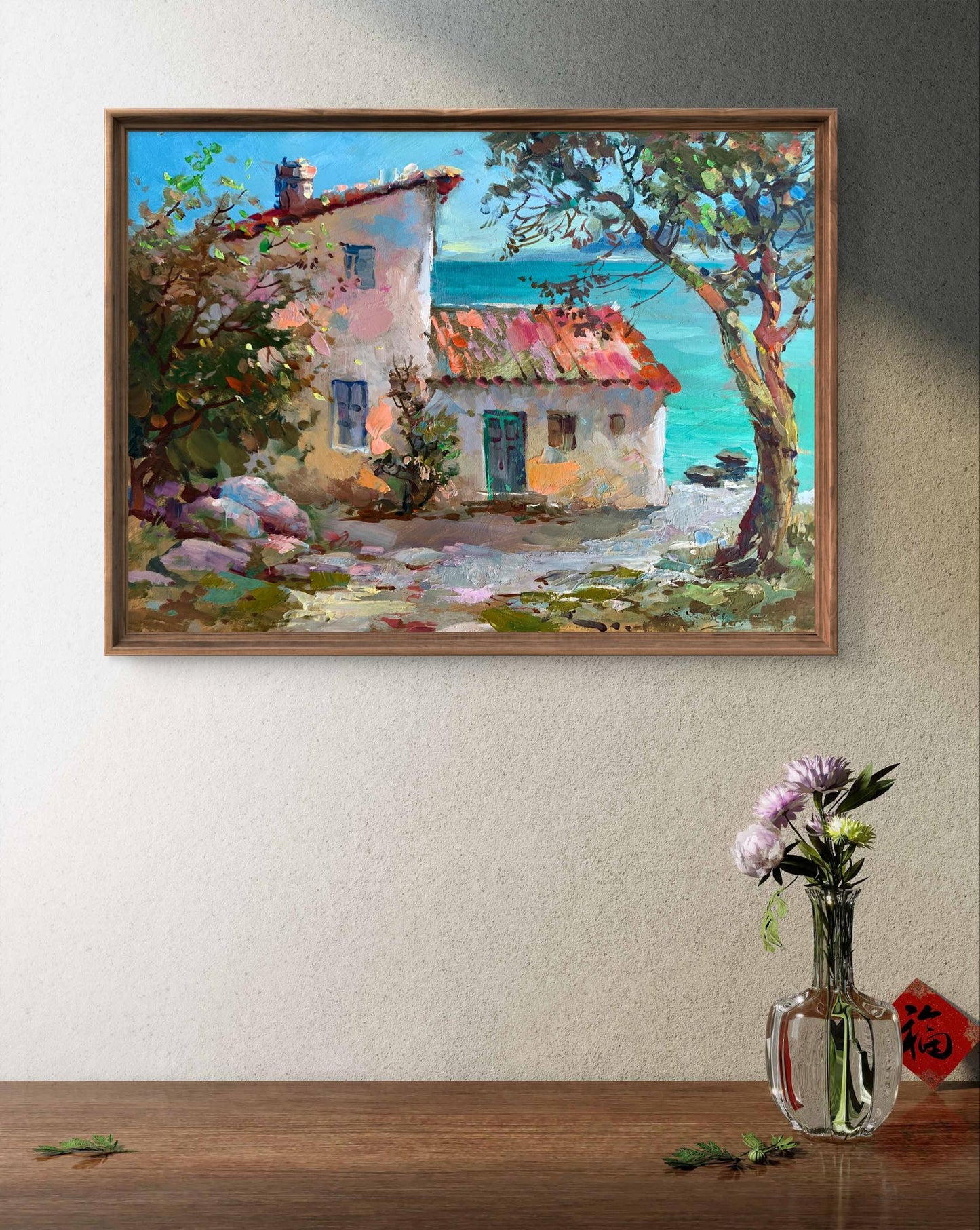 OIl painting House on the seashore Yuriy Suprunchuk