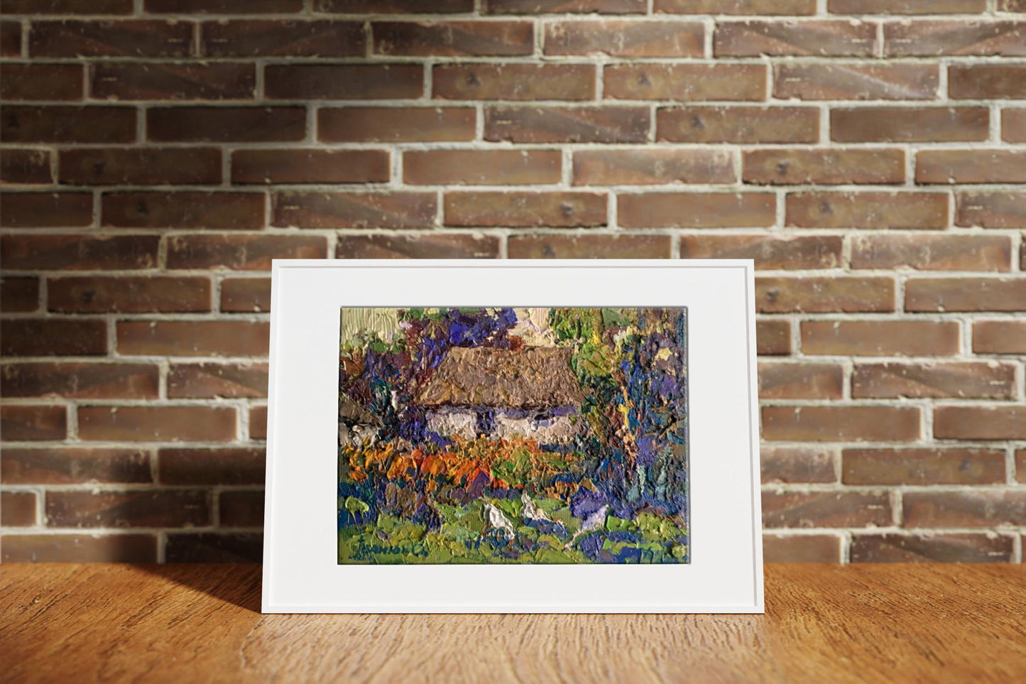 Oil painting village 
