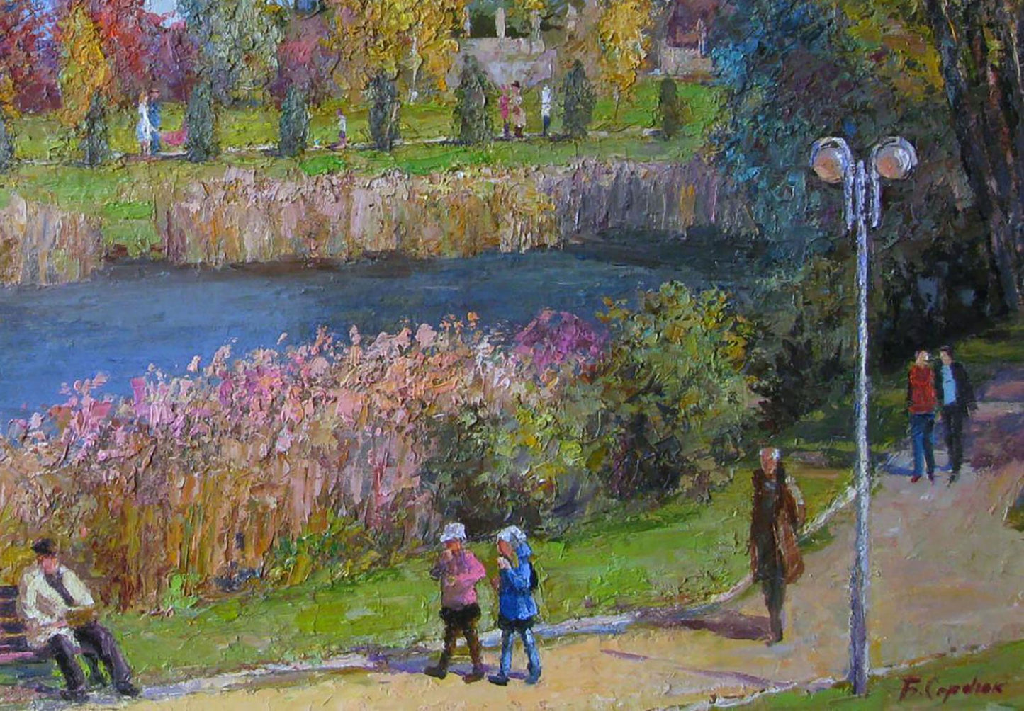 Oil painting Near the church Serdyuk Boris Petrovich №SERB 546
