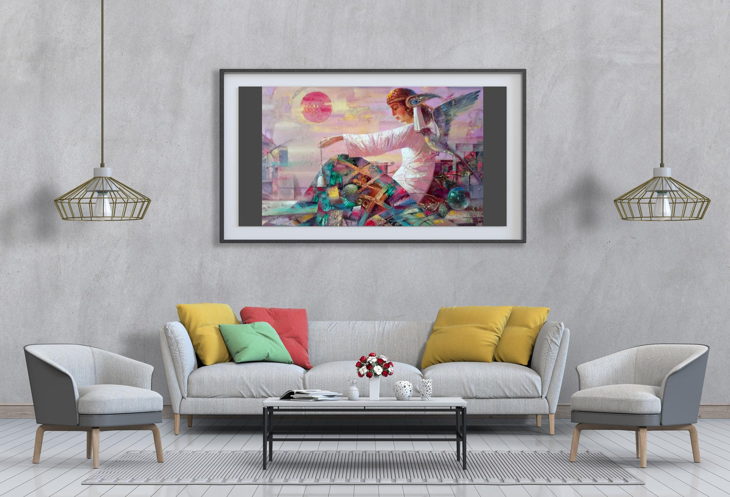 Abstract oil painting Day leaving Borisovich Tarabanov