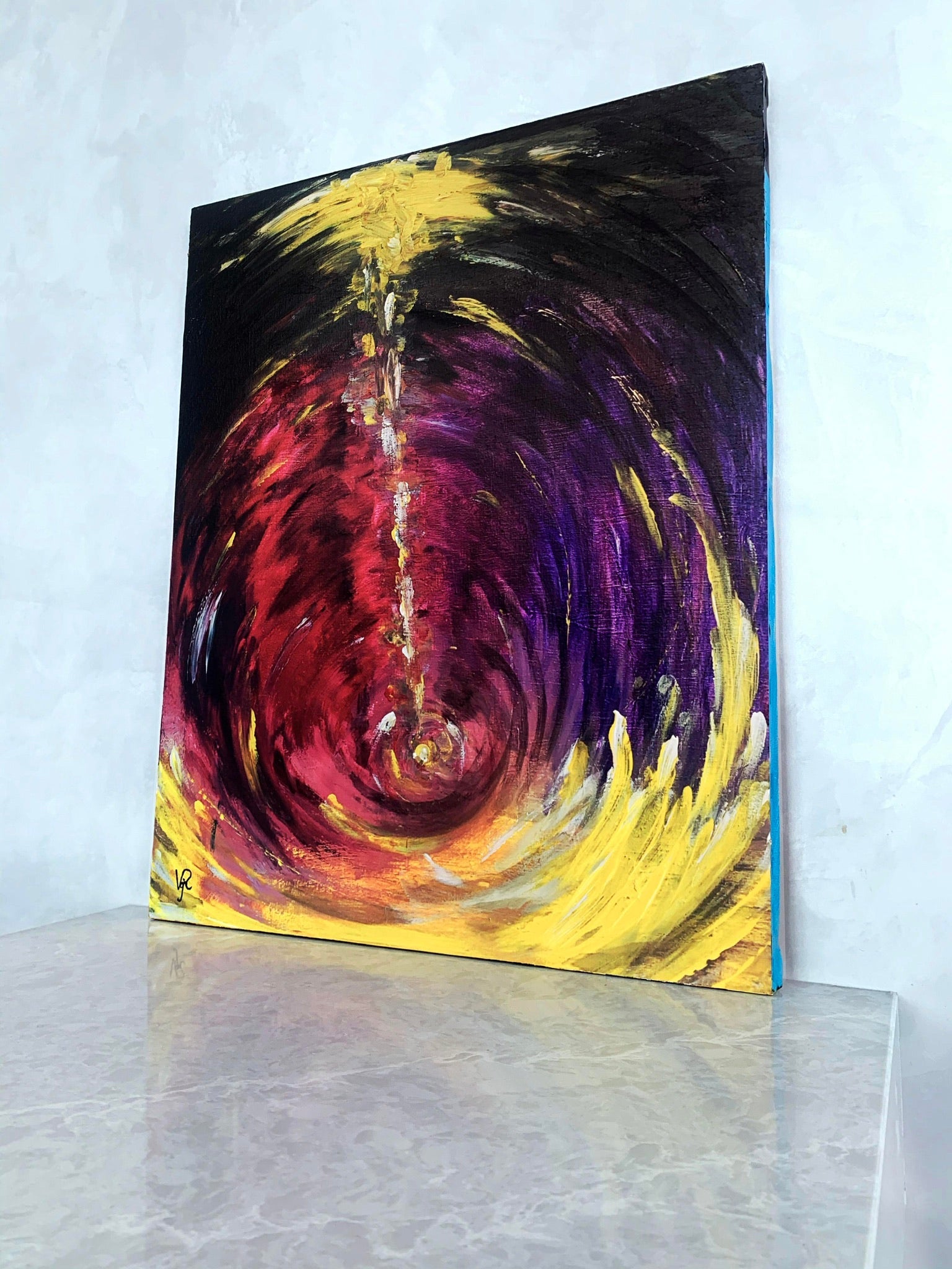 Expressive acrylic painting