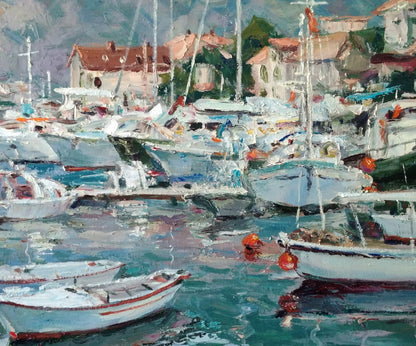 Oil painting Sea morning