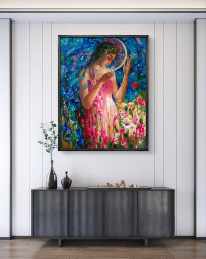 Abstract oil painting The Glow of the Moon Anatoly Tarabanov