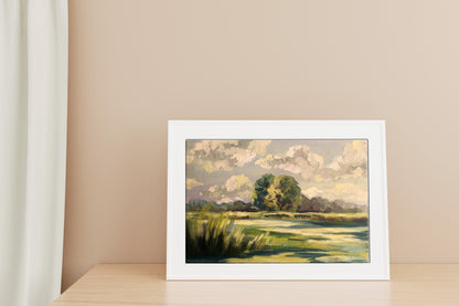 Oil painting Rest by the river Svetlana Gramm