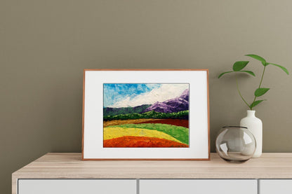 The picture "Summer day in the mountains" on the cabinet by the author V.V. Zadorozhnya.