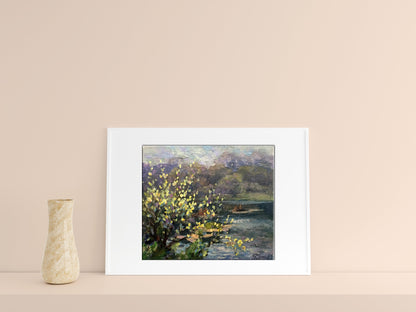 Oil painting Blooming willow and forest Vladimir Batrakov