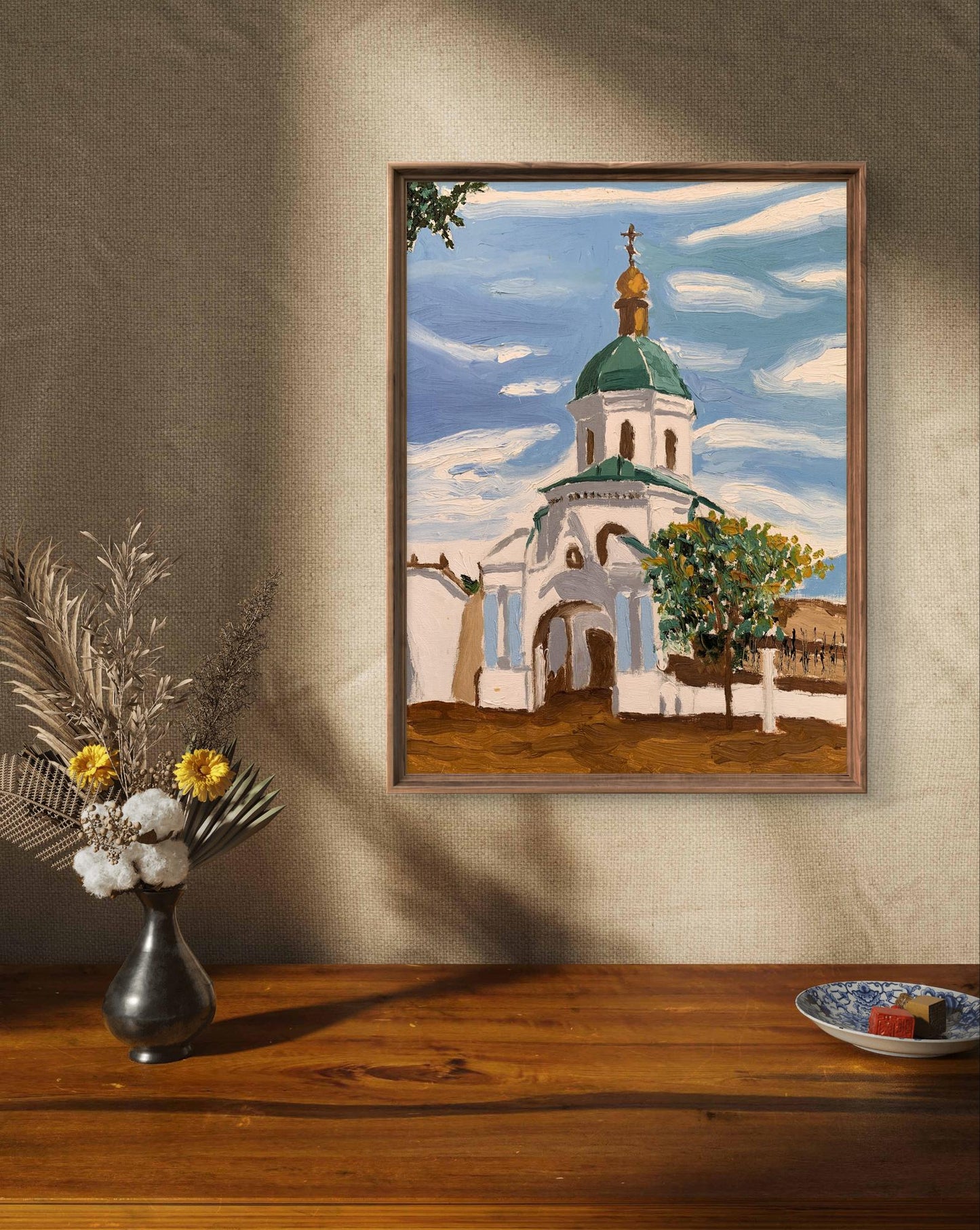 Oil painting City Church Oleksandr Gukalov