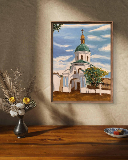 Oil painting City Church Oleksandr Gukalov