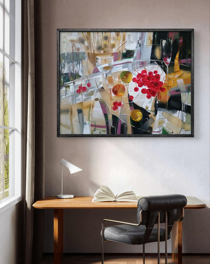 Abstract oil painting Cherries Anatoly Tarabanov