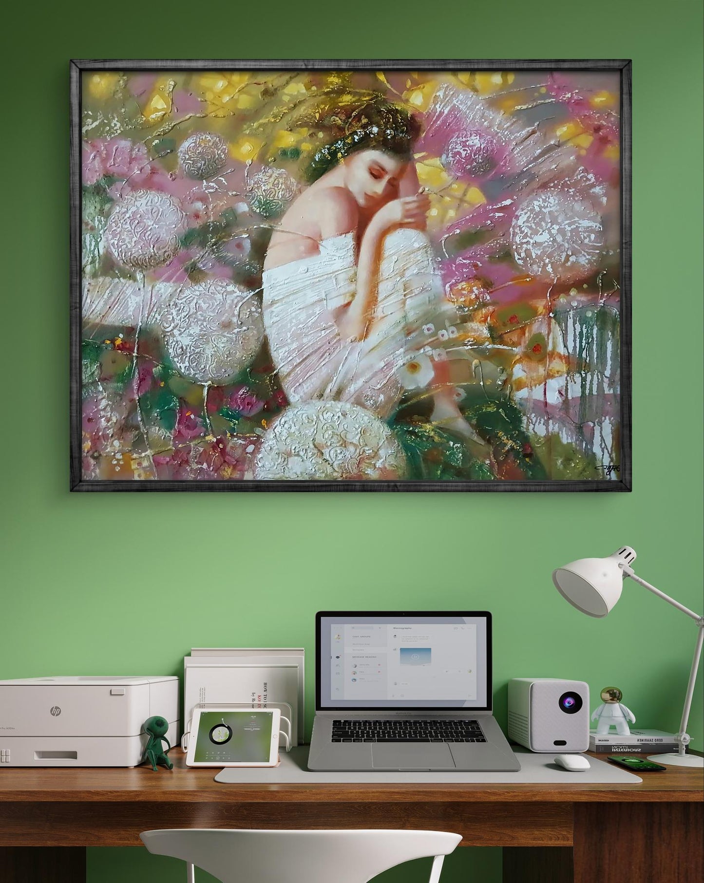 Abstract oil painting White dream Anatoly Tarabanov