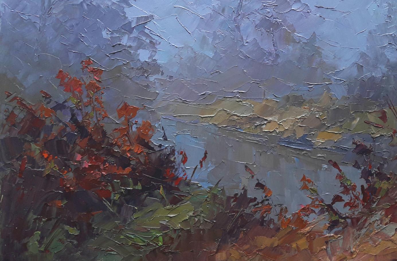 Oil painting Fog on Tissey Serdyuk Boris Petrovich