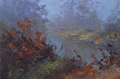 Oil painting Fog on Tissey Serdyuk Boris Petrovich