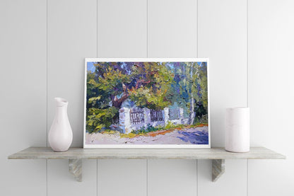 Oil painting depicting a "Sunny Day" by Boris Petrovich Serdyuk