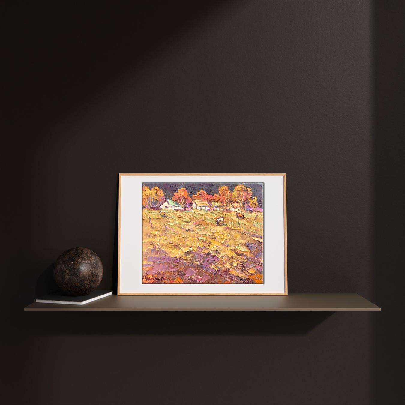 Oil painting  pasture 