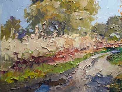 Oil painting The road to the village Serdyuk Boris Petrovich