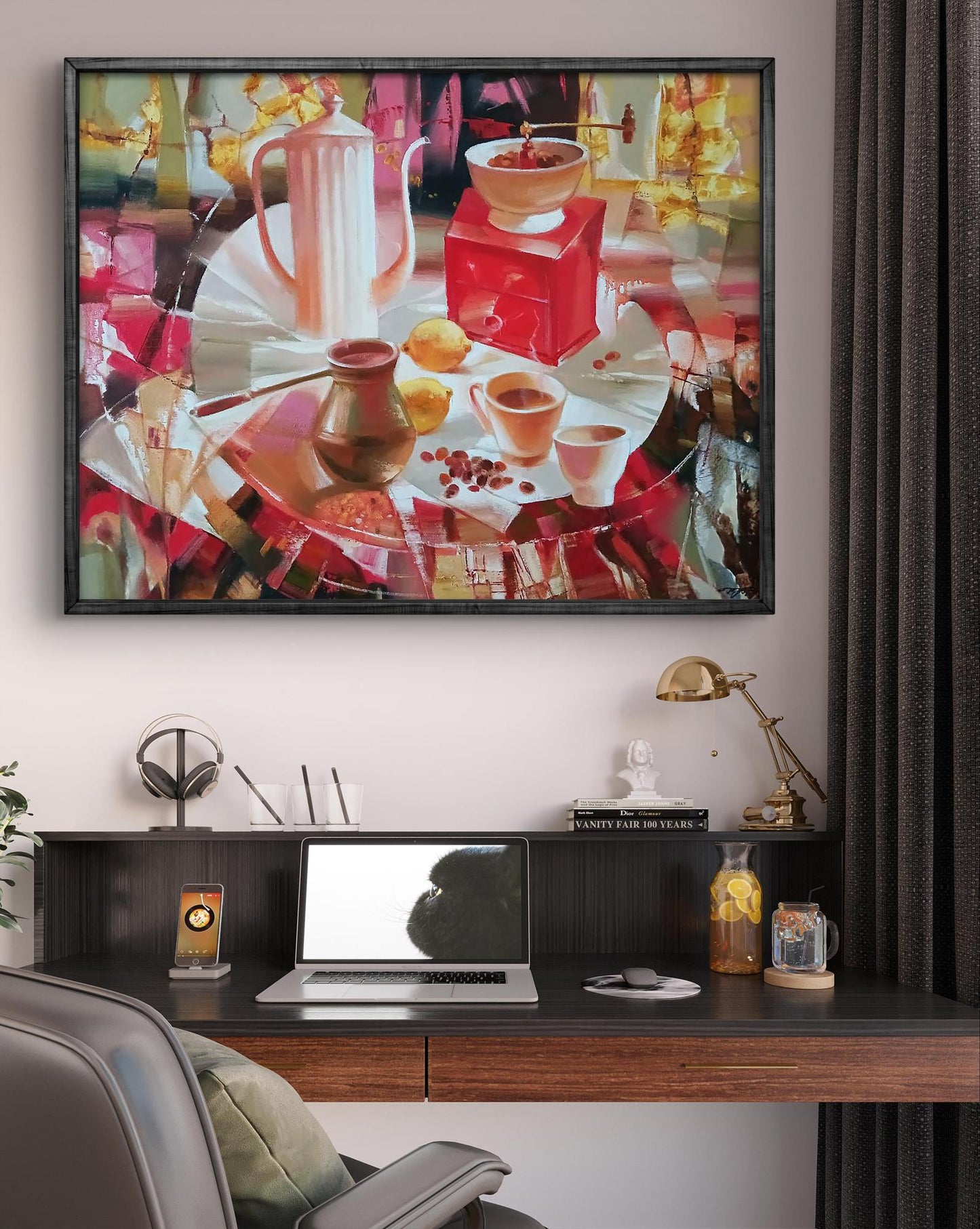 Abstract oil painting Delicious coffee Anatoly Tarabanov