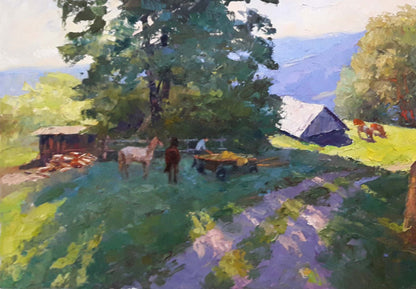 Oil painting Morning in the Carpathians Serdyuk Boris Petrovich